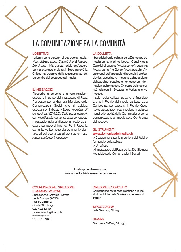 La comunicazione fa la comunità - GMCS2019
